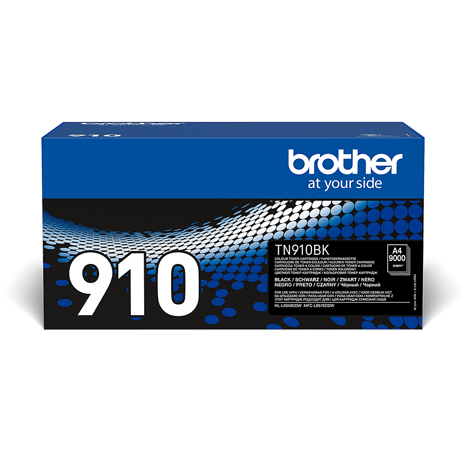 Brother TN910BK: оригинальный черный тонер-картридж.